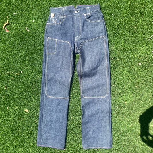 vintage cut double knee 𖤐 indigo