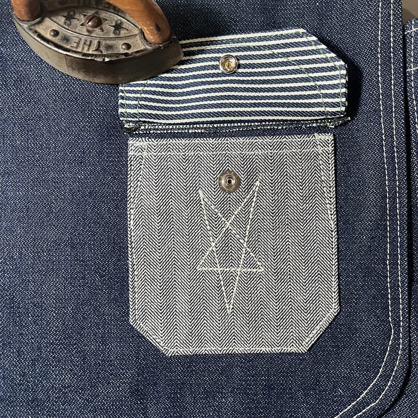 messenger bag 𖤐 indigo denim