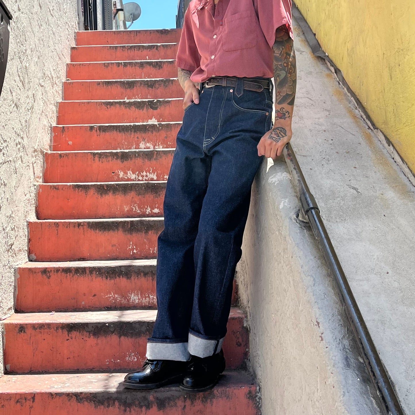 vintage cut pants 𖤐 indigo