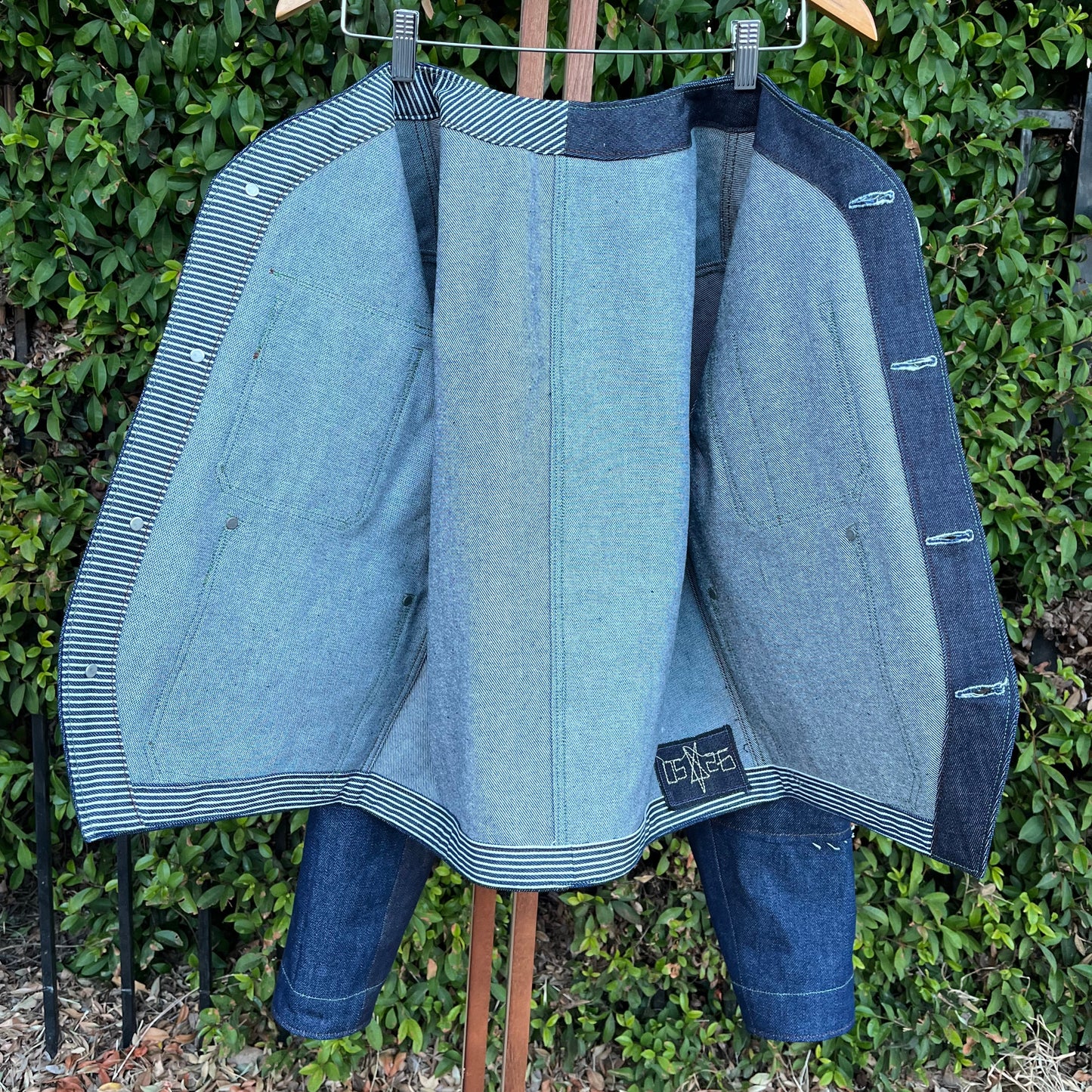 engineer jacket 𖤐 mixed indigo denim
