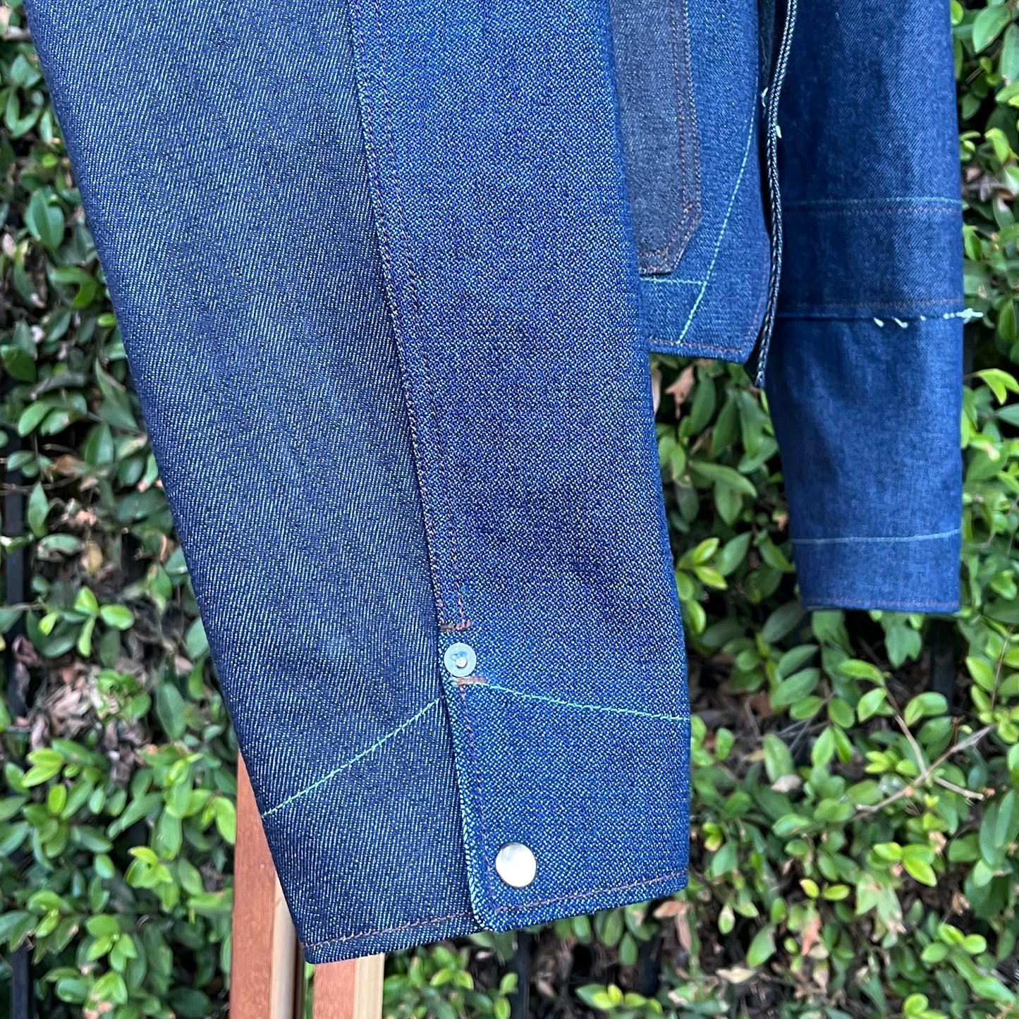 engineer jacket 𖤐 mixed indigo denim