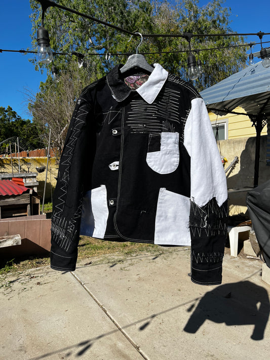 patchwork telogreika chore coat