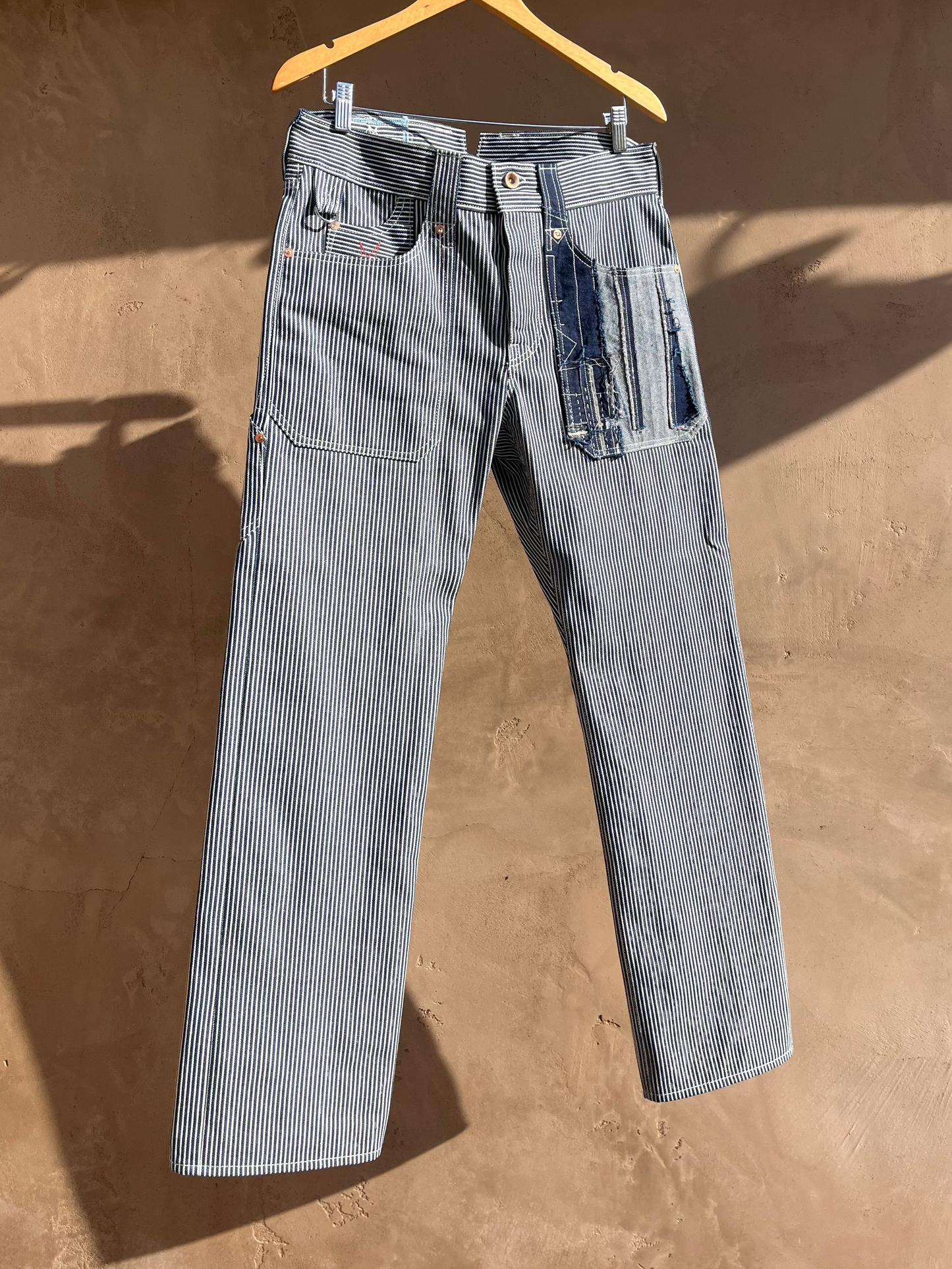 carpenter pants 𖤐 hickory stripe