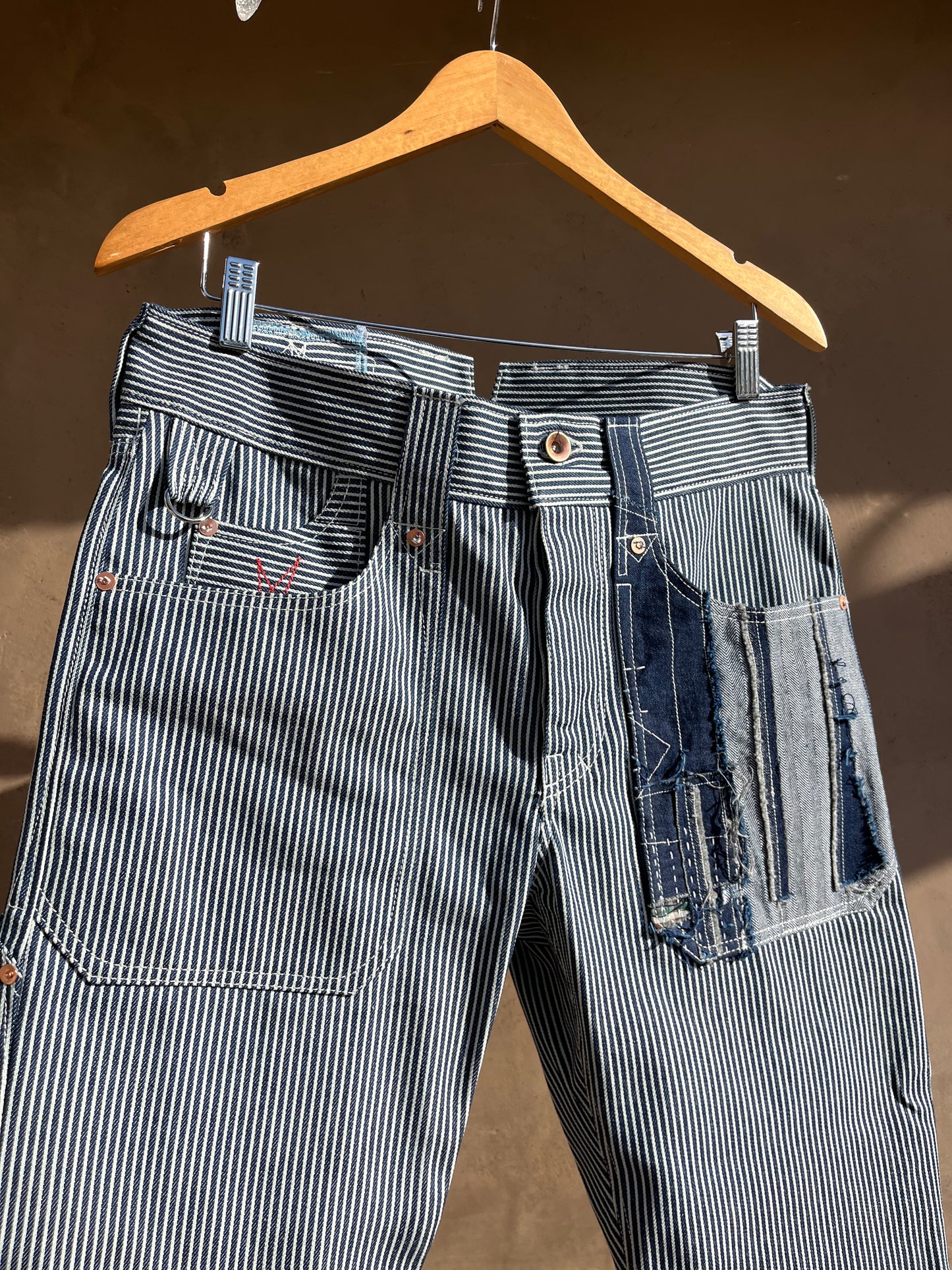 carpenter pants 𖤐 hickory stripe
