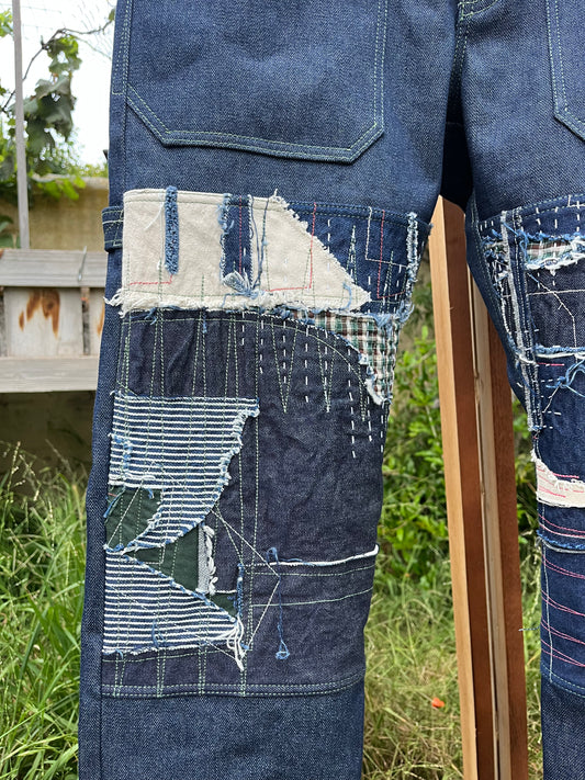 boro knee carpenter pants