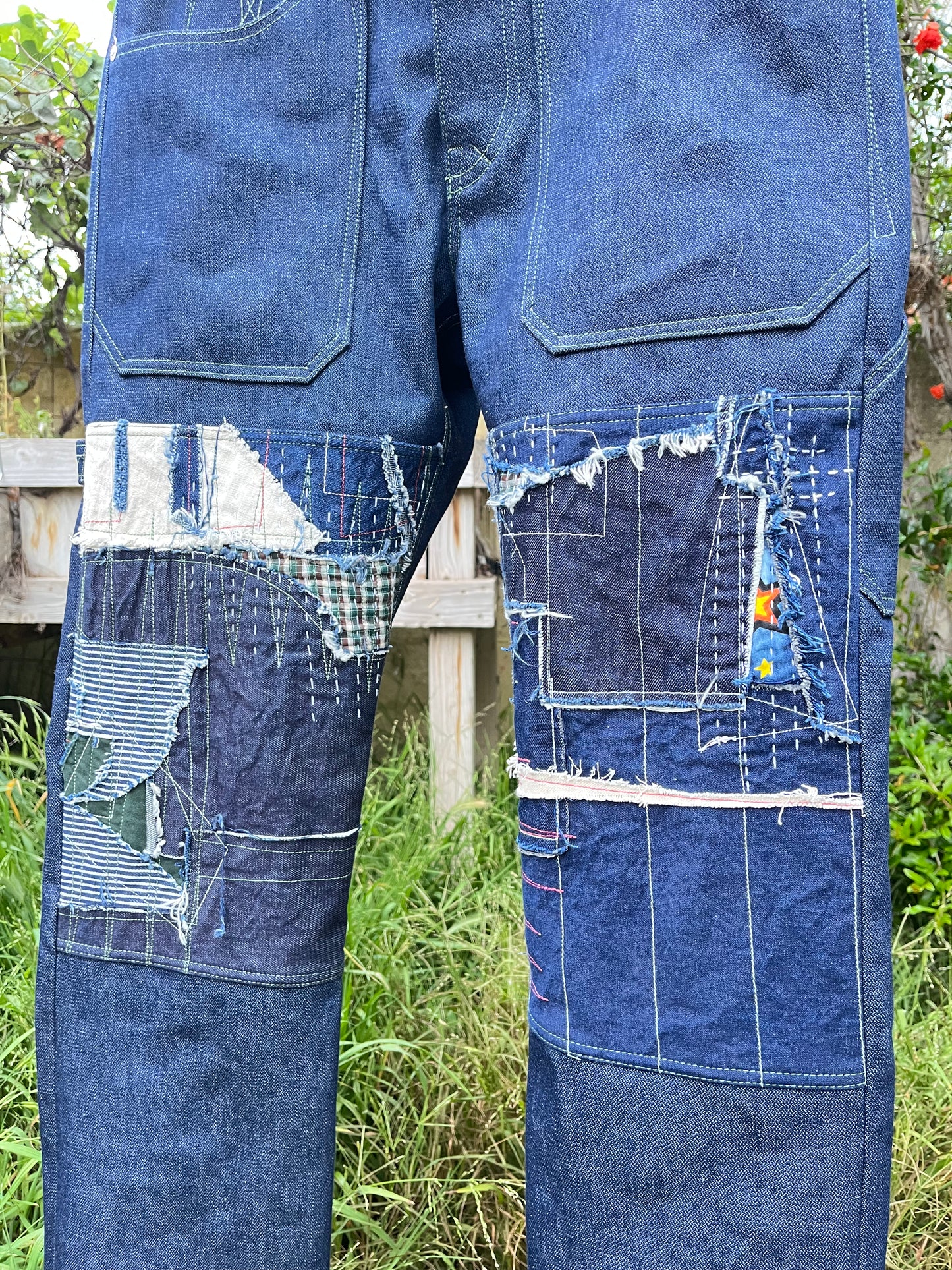 boro knee carpenter pants