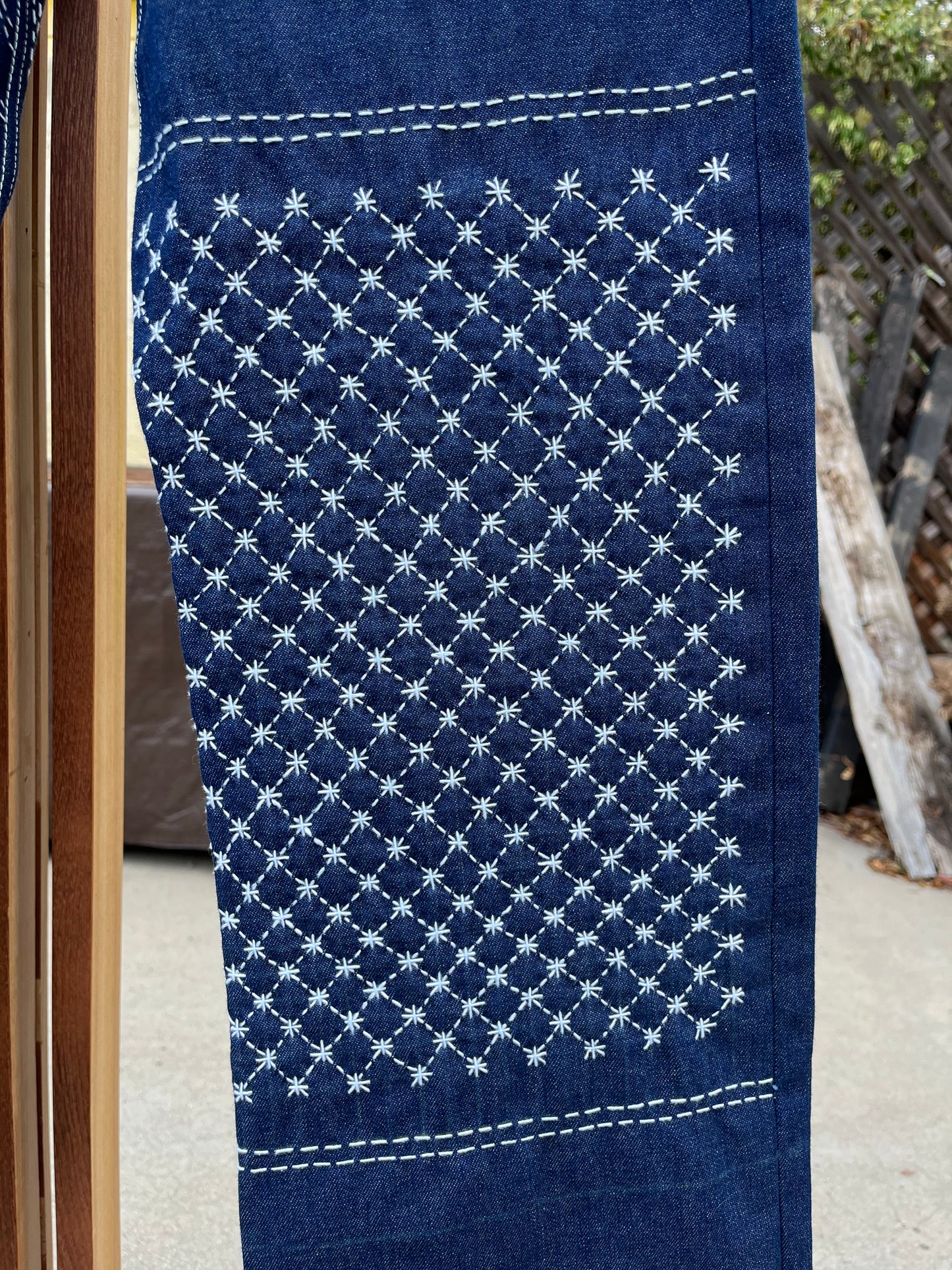 sashiko stitched jeans