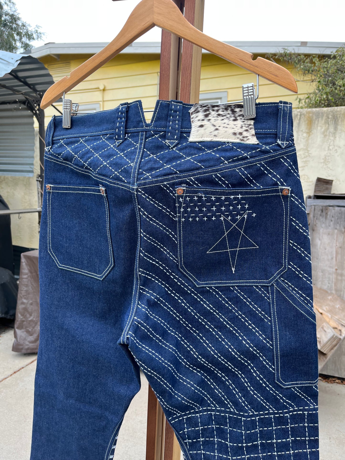 sashiko stitched jeans