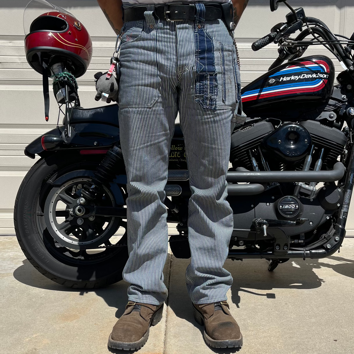 carpenter pants 𖤐 hickory stripe