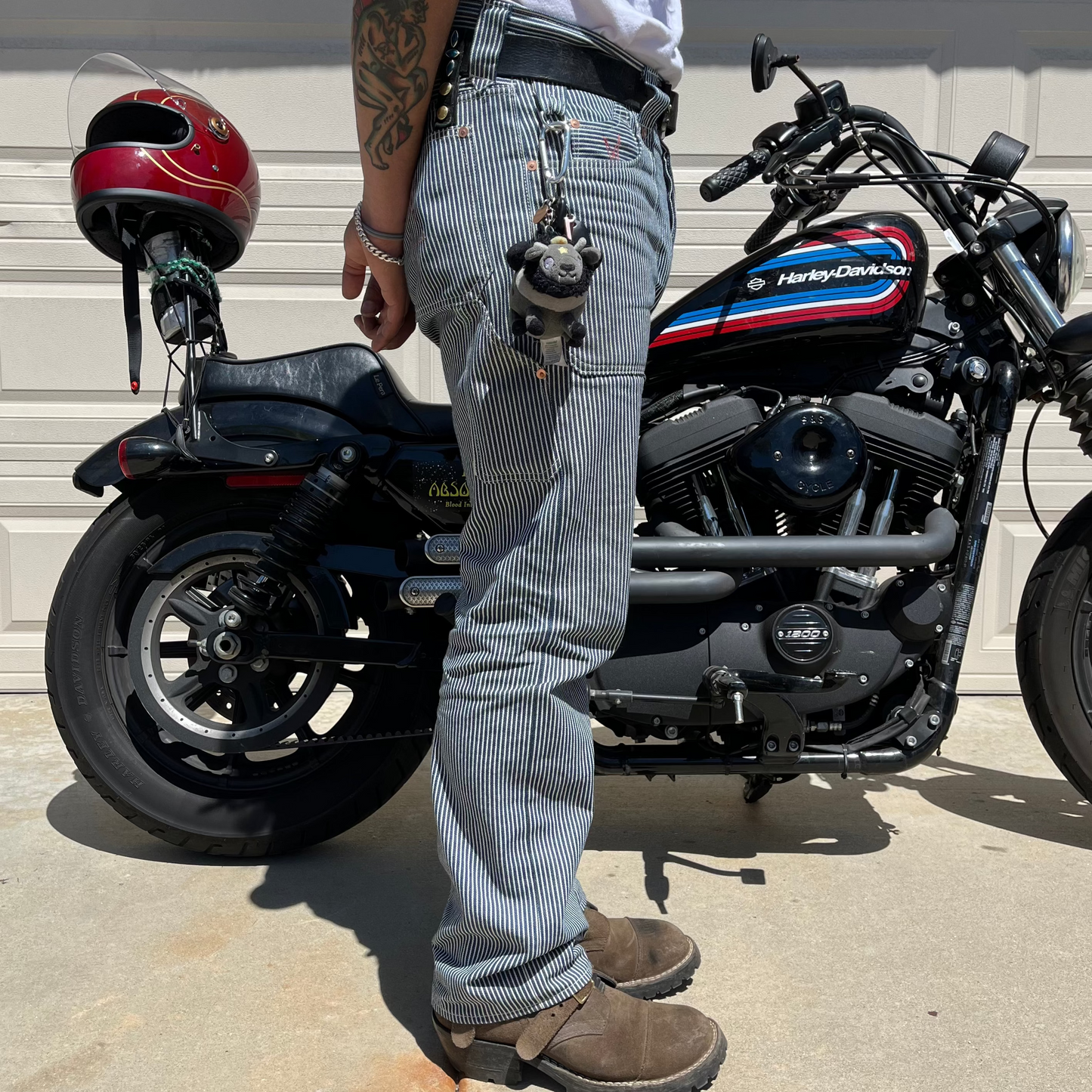 carpenter pants 𖤐 hickory stripe